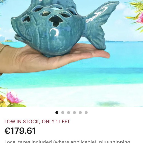 Handmade ceramic decorative fish new