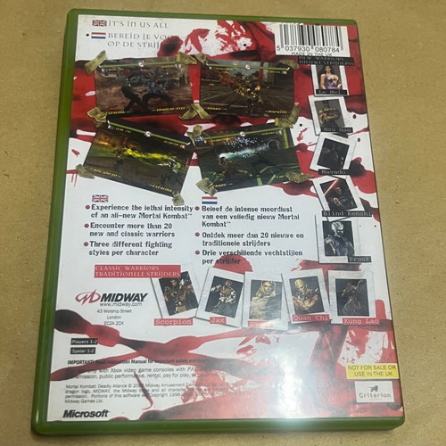 Mortal Kombat Deadly Alliance Xbox game