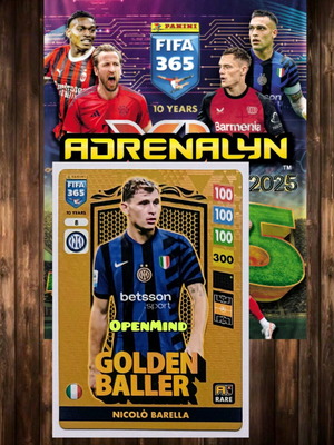 Κάρτα Golden Baller Νο8 Nicolo Barella Fifa 365 2025 Andrenalyn XL νέα