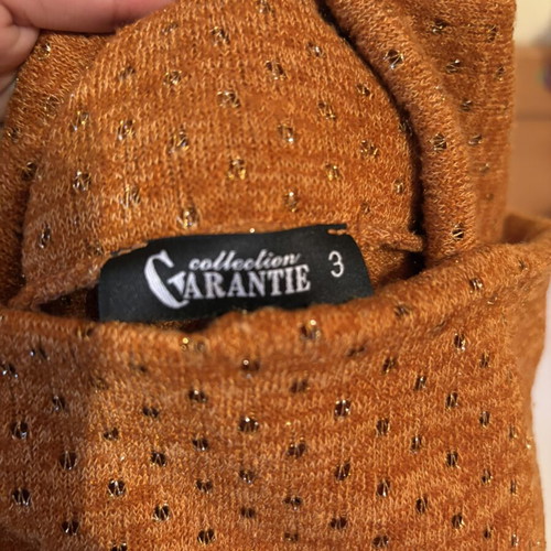 Turtleneck sweater like new, orange, size L-XL