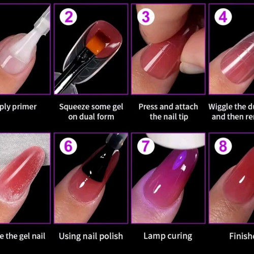 Dual nail forms new, 240 pcs, 12 sizes