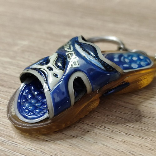 Vintage Rider Keychain sandal used with yellowing