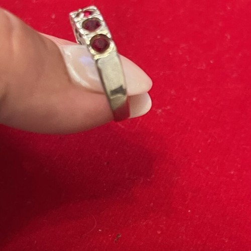 Silver 925 ring with semiprecious stones used, size 54
