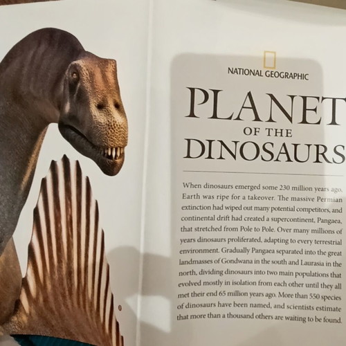 National Geographic Planet of the Dinosaurs double-sided map