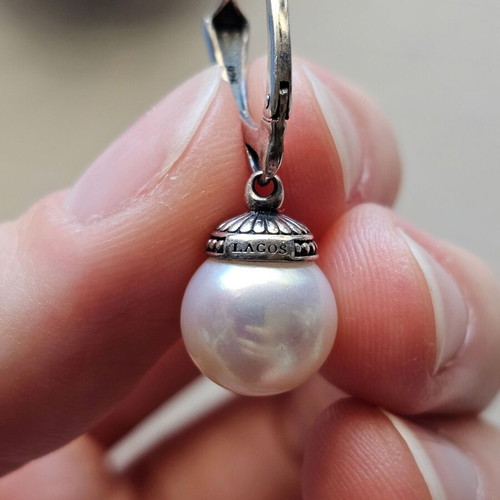 LAGOS Sterling Silver Freshwater Pearl Earrings Like New