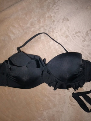 MYA swimsuit new, black with ruffle and adjustable strap