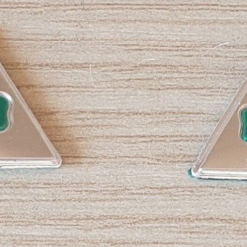 Alfa Romeo Cloverleaf Wing Emblems new, silver-green ABS set