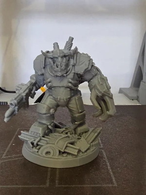Ork Warboss 3D Printed Miniature Leader new, sci-fi wargame