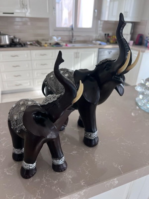 Διακοσμητικοί ελέφαντες μεταχειρισμένοι, σετ 2 τεμαχίων