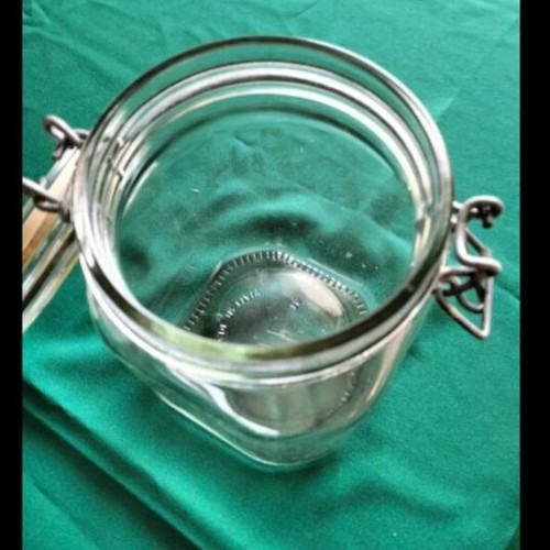 Airtight glass jar 1L used with 1/2L gift