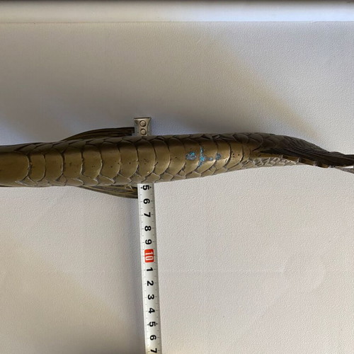 Bronze fish statue used, copper golden dragonfish symbol