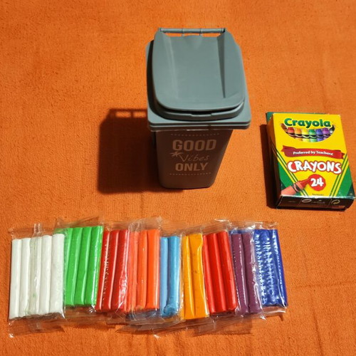 Office Supplies set like new with pencil case, plasticine, crayons