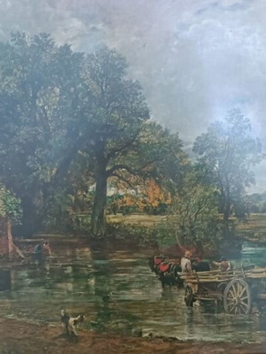 Oil painting from the past century measuring 0.72 by 0.52