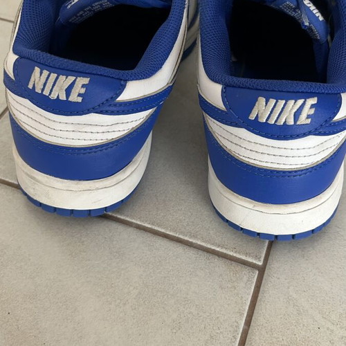 Nike Dunk Low Retro sneakers used, size 42.5, white and blue