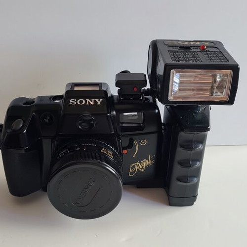 Sony Big Royal View 35mm vintage analog camera used, complete set with flash and manual