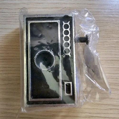 Plastic toy camera water gun new, 1980s Greek fair style