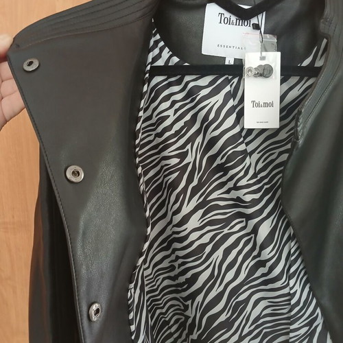 Toi&Moi jacket new, size L, black with two-tone sleeves