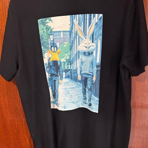 Ανδρικό T shirt Looney Tunes Jack & Jones Large σαν καινούργιο, μαύρο