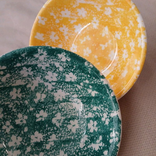 Bowls with flowers like new, set of 2 pieces