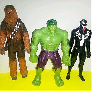 Chewbacca, Hulk, Venom 3 μεγαλες φιγούρες πακετο