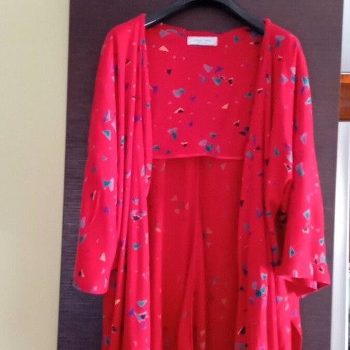 Athena P Gerard women's kimono jacket like new, red