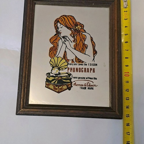 Σετ καθρεπτών Art Nouveau vintage μεταχειρισμένο, 3 τεμάχια με ξύλινες κορνίζες