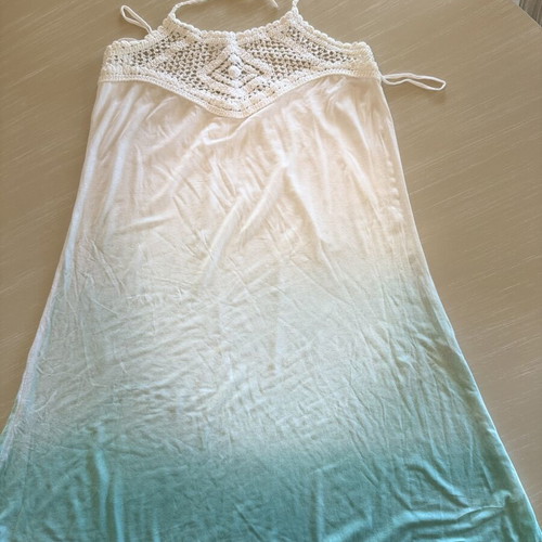 Women's Ombre Dress One Size white and mint, like new