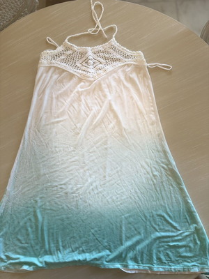 Women's Ombre Dress One Size white and mint, like new