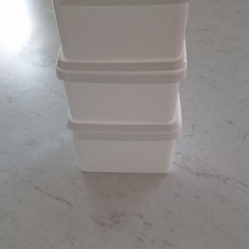 Food storage containers used, set of 3 pieces