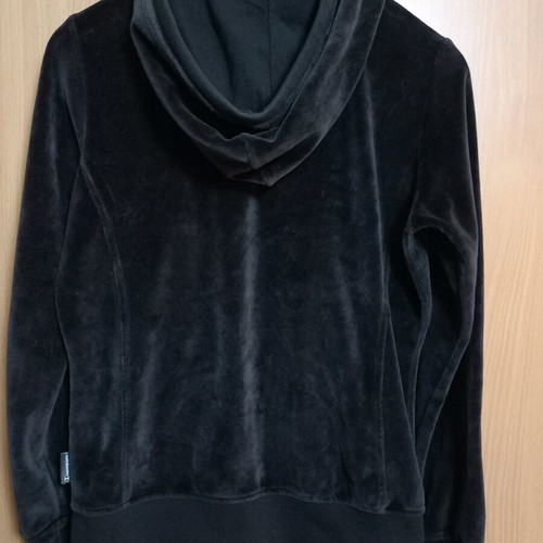 Champion jacket velour black size M/S like new, cotton