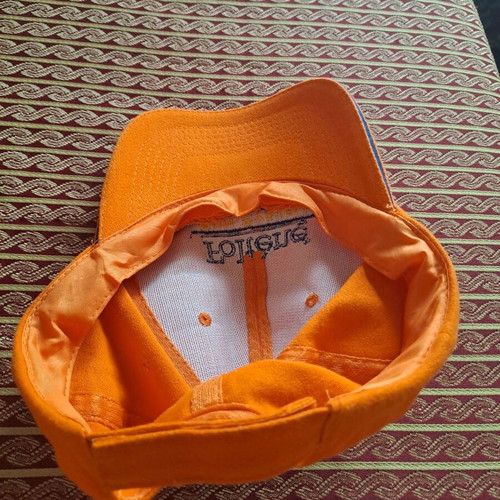 Foltene Sun System promotional jockey cap like new, cotton, orange