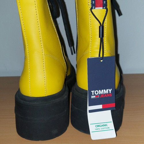 Tommy Jeans boots new, leather, size 36, yellow