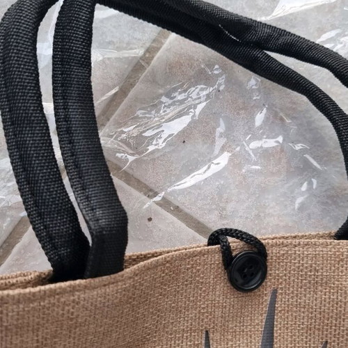 Handheld bag new with painting, beige