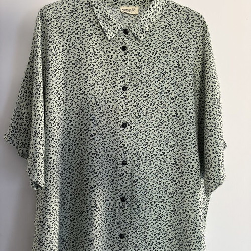 Namaste shirt used with light animal print, multicolor, size S