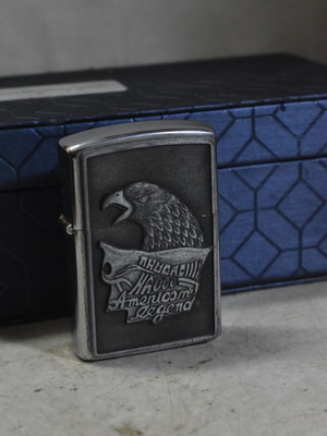 Star-I vintage metal lighter Eagle design used