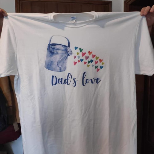 T-shirt Daddy's Love νέα αφόρετη βαμβακερή μπλούζα 4XL λευκή