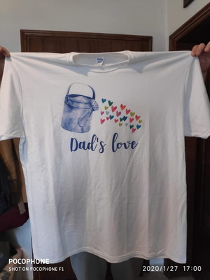 T-shirt Daddy's Love νέα αφόρετη βαμβακερή μπλούζα 4XL λευκή