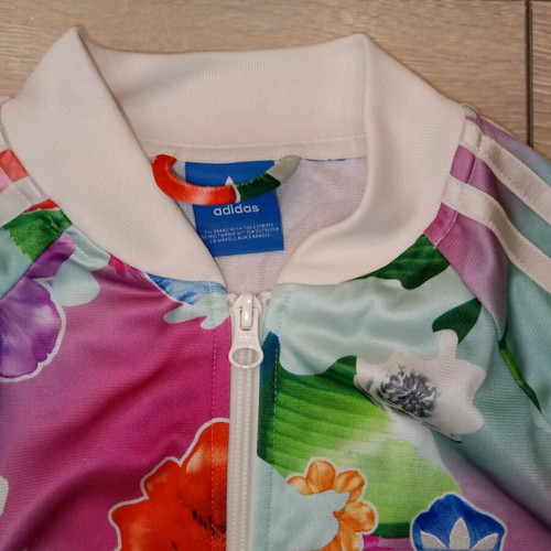Adidas Originals Floral Full-Zip Jacket used, multicolor