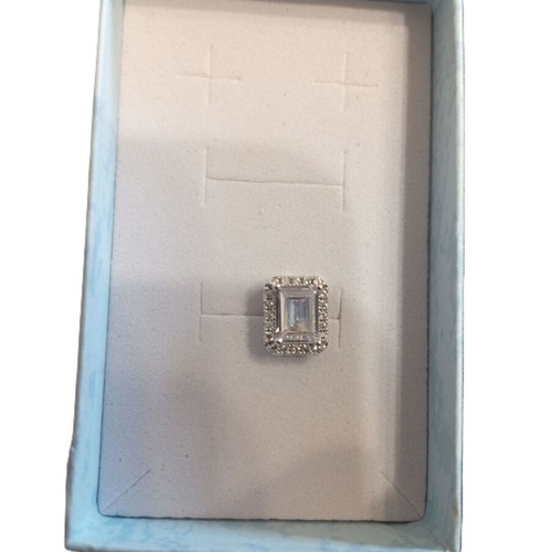Earring with diamond, zircon, moissanite, silver 925 plated new