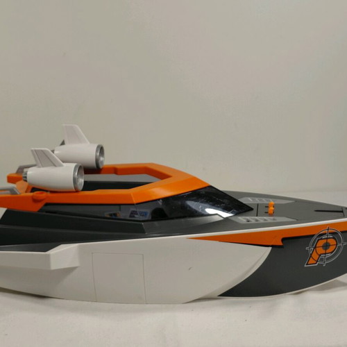 Playmobil 70002 Spy Team Turboship used with missing parts