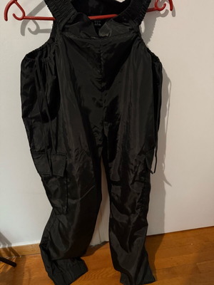 Shein elastic pants black like new with ruching and waist opening