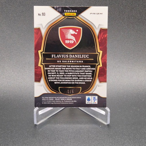 2022-23 Select Serie A Terrace Green Prizm Flavius Daniliuc Rookie RC card