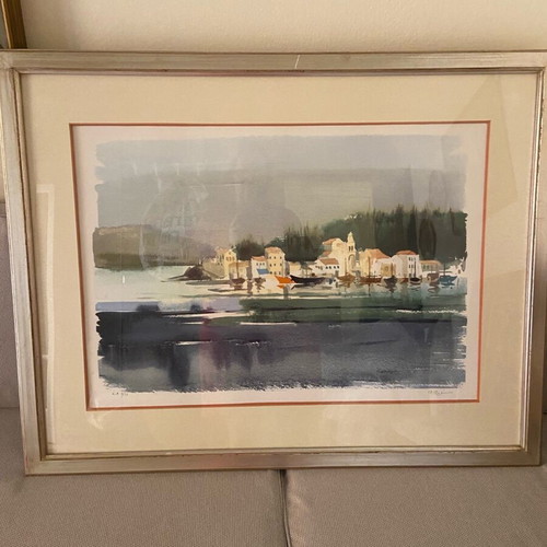 Collectible lithograph by painter Pari Preka like new