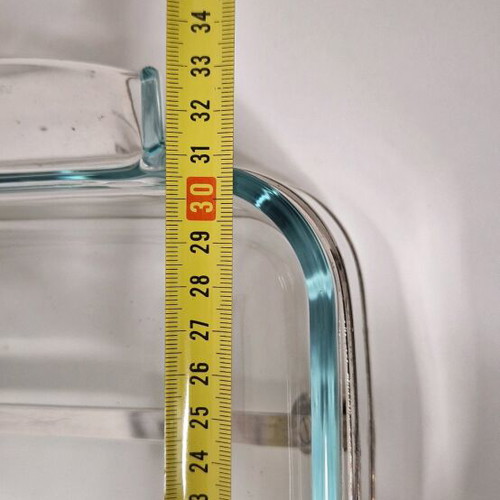 Vintage silver-plated tray with Pyrex used, with base and lid