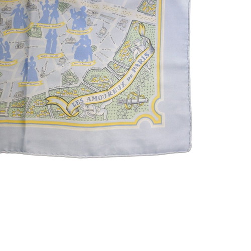 Hermès Paris Les Amoureux De Paris Gavroche silk scarf 45cm, multicolor