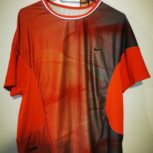 Nike Drifit running shirt used, orange, size L