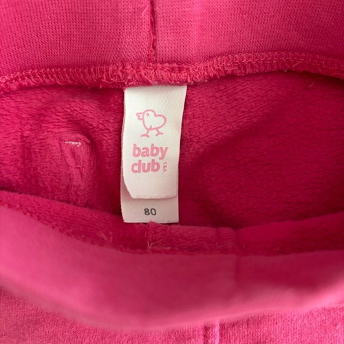 Girls' fuchsia sweatpants up to 1 year like new, size 80 cm