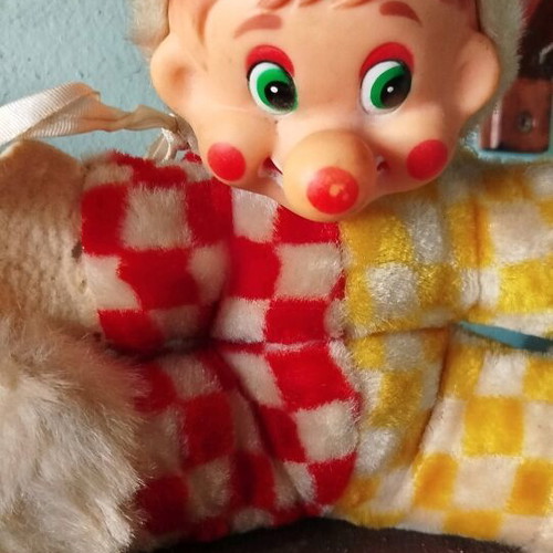 Clown plush doll from the 70s like new