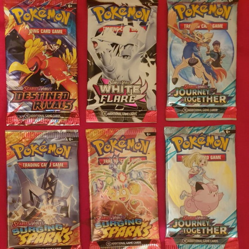 Pokemon Scarlet Violet booster packs set of 6 new