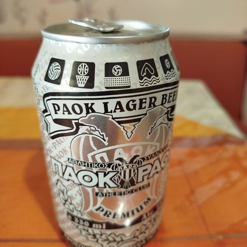 PAOK Collectible Beer new, unopened, not for drinking